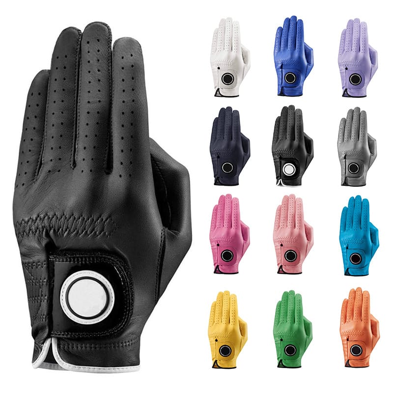 Custom Multi Color Golf Gloves with Magnetic Ball Marker