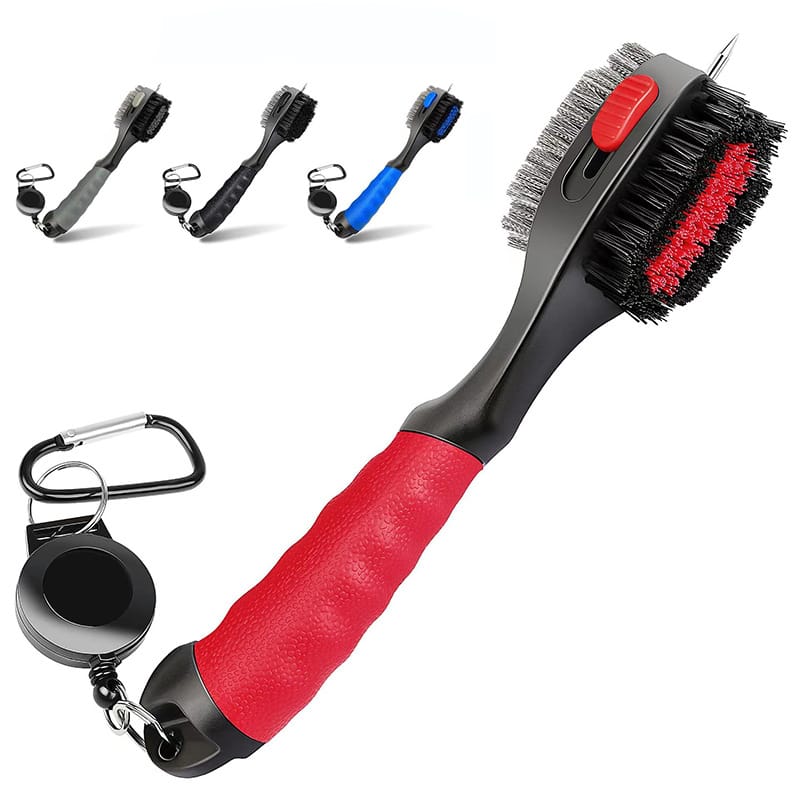 Wholesale 3 In 1 Golf Club Brushes Retractable Groove Cleaner