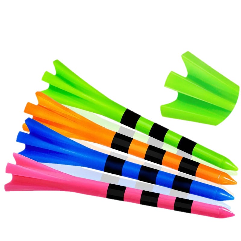 Plastic 4-Prong Golf Tees with Depth Lines