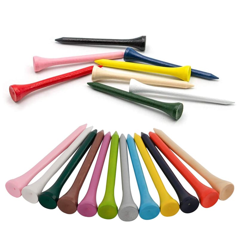 Multi-Color Wooden Golf Tees