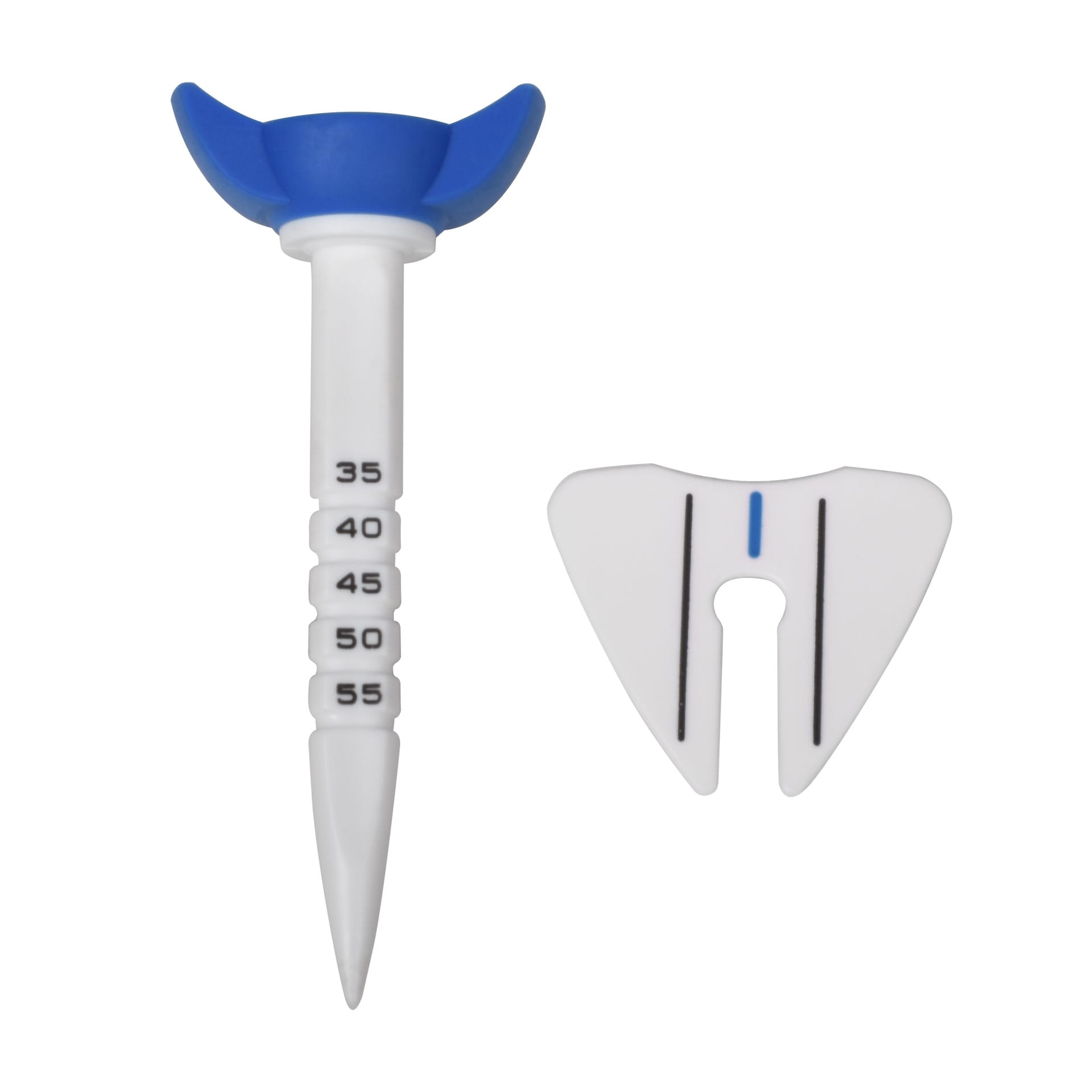 Adjustable Plastic Golf Tees with Digital Scale & Club Rest