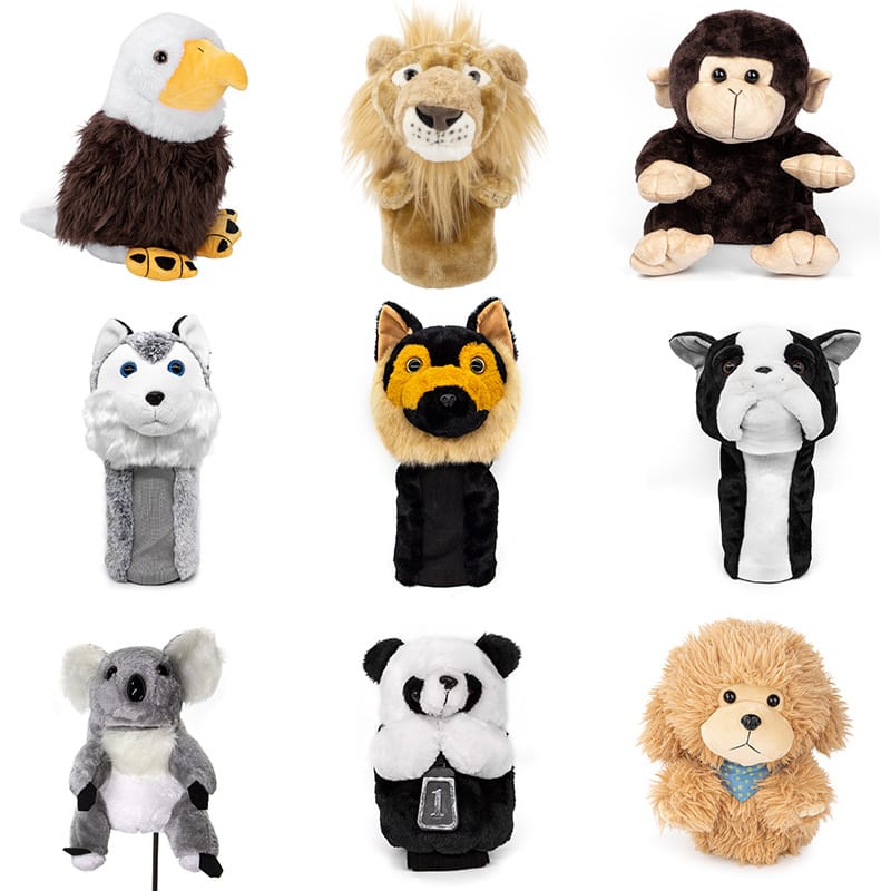 Wholesale Animal Golf Driver Headcovers Custom Plush Novelty Club Covers